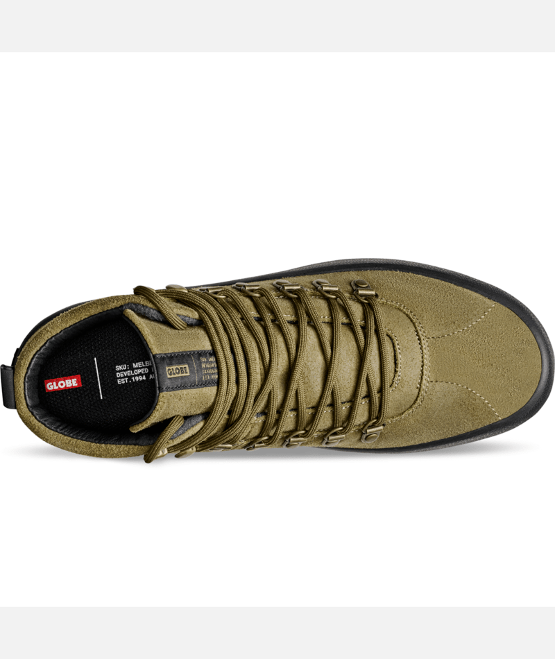 Chaussure de skate Globe Melbek High Olive Haze Black Trek