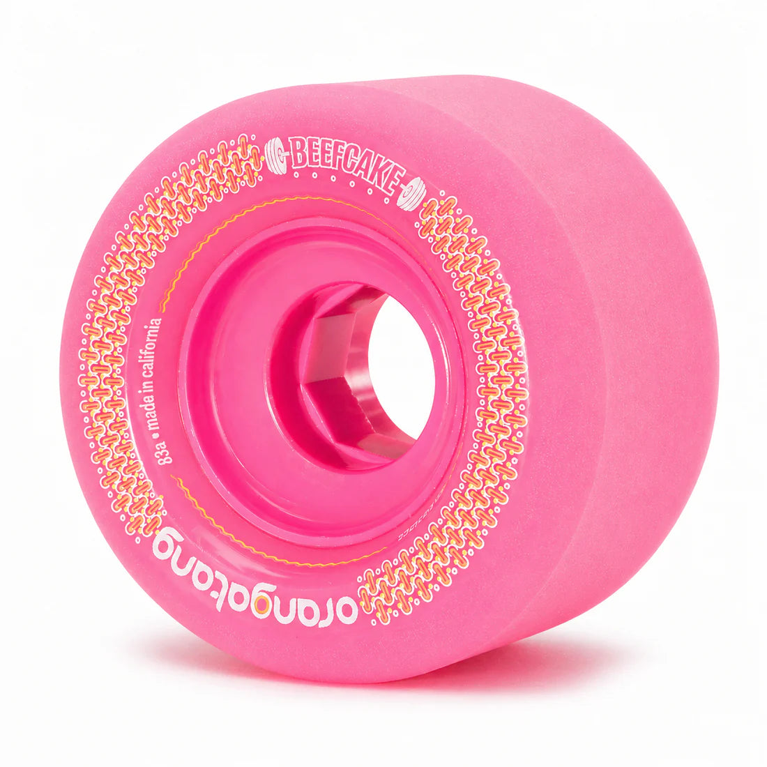 Orangatang Beefcake 73Mm 83A Pink - Roues Freeride Longboard