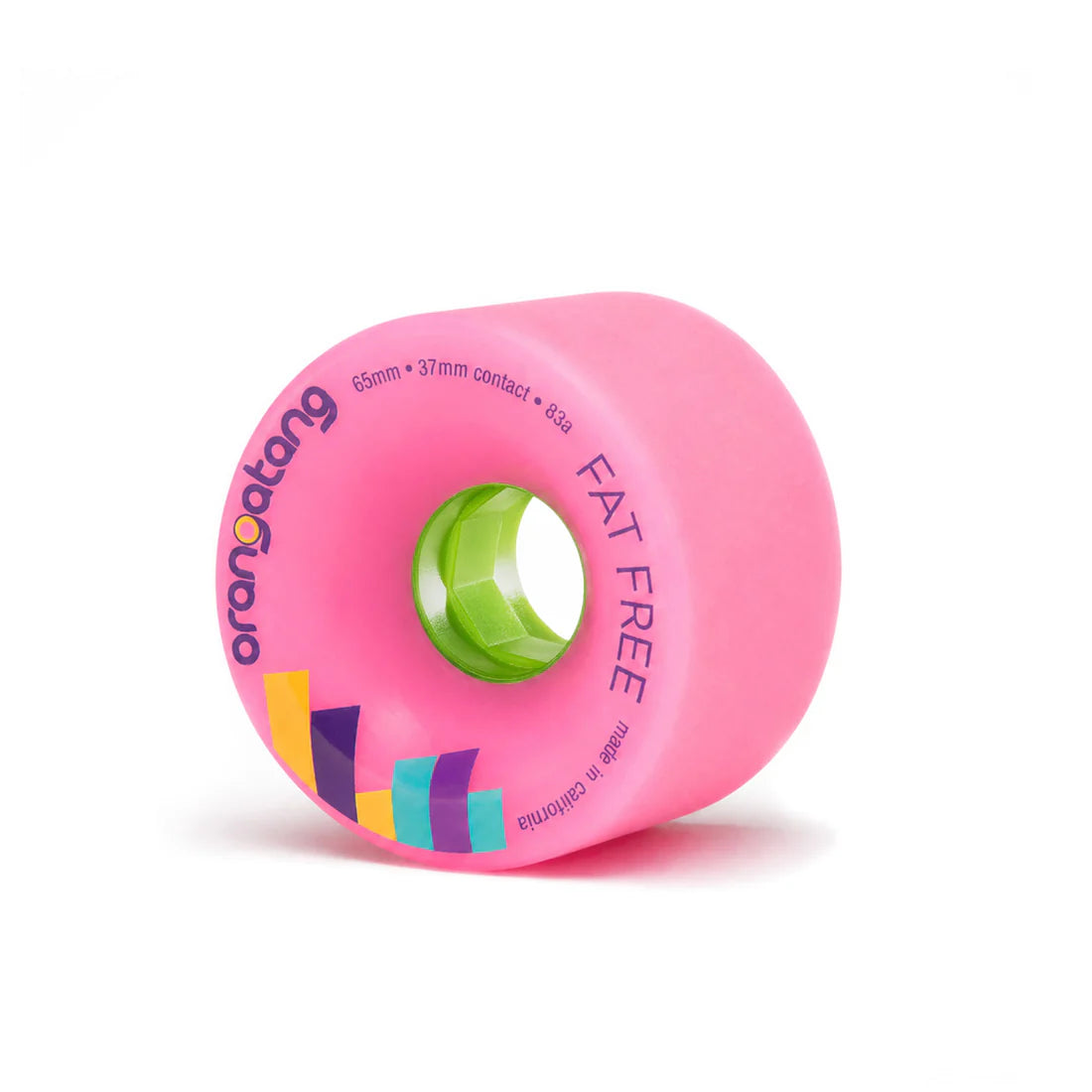 Orangatang Fat Free 65Mm 83A Pink - Roues Freeride Longboard