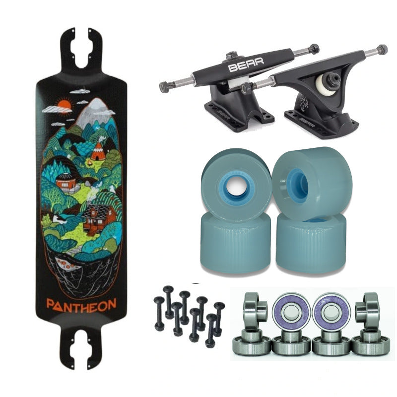Pantheon Trip Carbon Indian Hills Sliders 74A Bear — Longboard Complet