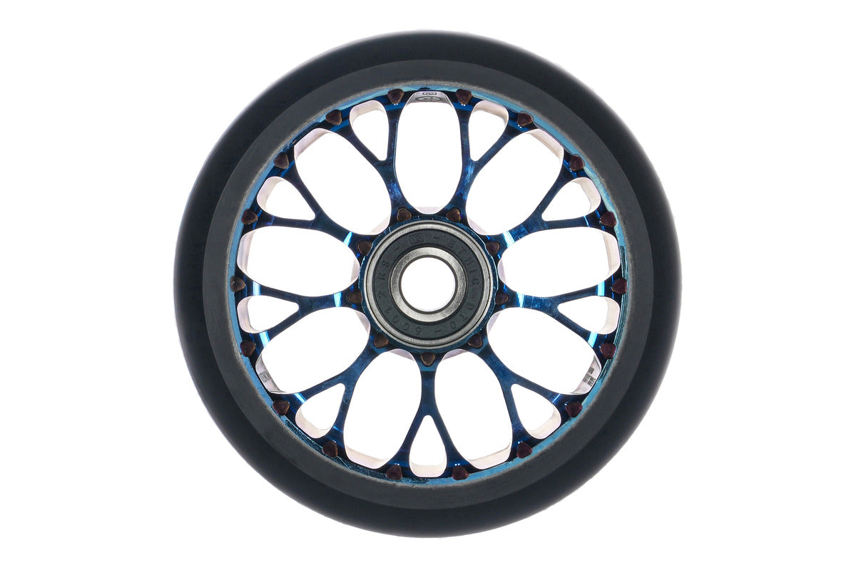 Roue Black Pearl Venom V2 115 12 Std Double Bleu Chrome