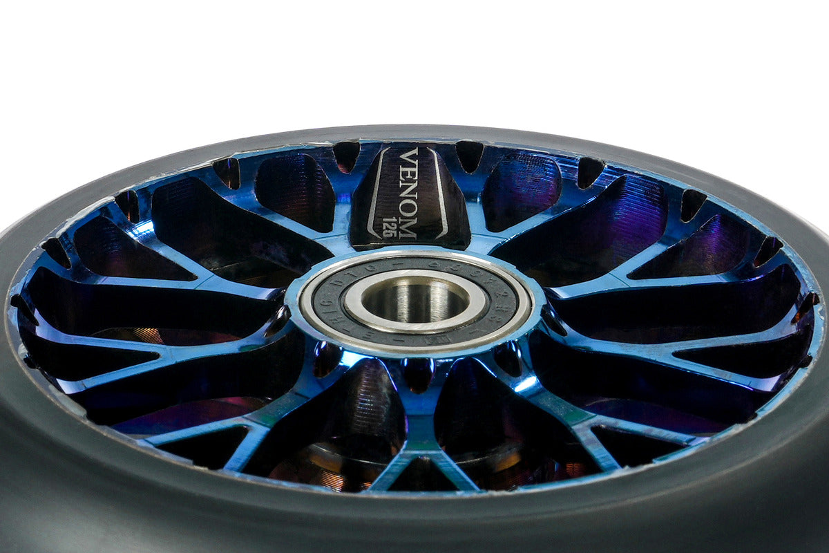 Roue Black Pearl Venom V2 125 12 Std Simple Bleu Chrome