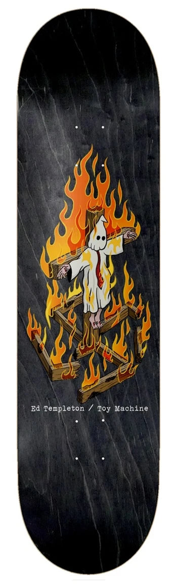 Deck Toy Machine Ed Templeton Charred Cross Black 8.5 - 7 Plis Érable