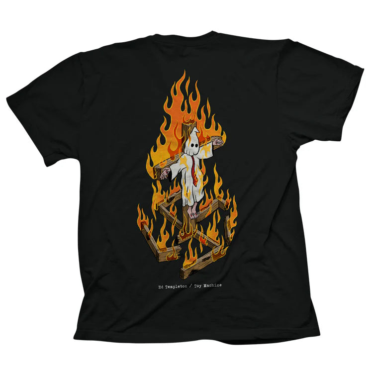 T-Shirt Toy Machine Charred Cross Black - 100% Coton | Graphic Ed Templeton
