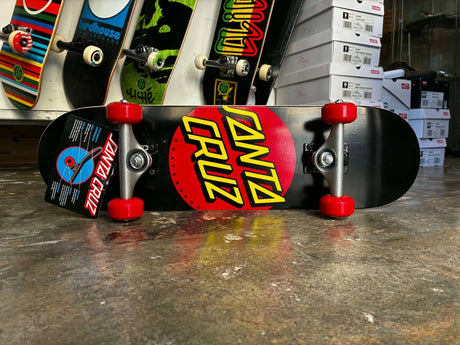 Skateboard complet Santa Cruz Classic Dot noir et rouge - N4 Skateshop