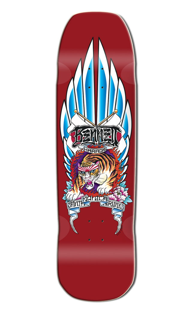 Santa Monica Airlines Limited Edition Bennet Hadara Tiger 9.0" Old School Skateboard Deck 2