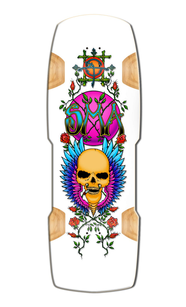 Santa Monica Airlines Limited Edition Wes Humpton Flying Skull 11" Old School Skateboard Deck 2