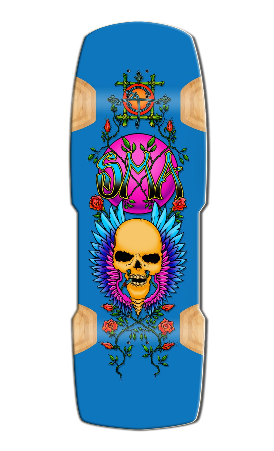 Santa Monica Airlines Limited Edition Wes Humpton Flying Skull 11" Old School Skateboard Deck