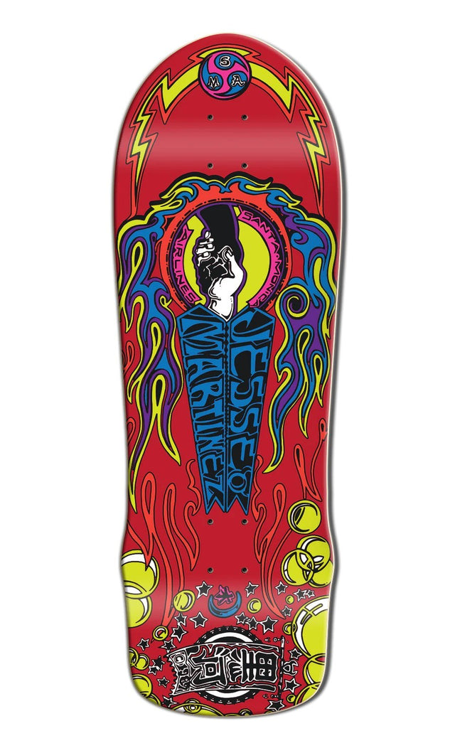 Santa Monica Airlines Limited Edition Jesse Martinez Hand Shake 10.0" Old School Skateboard Deck 2