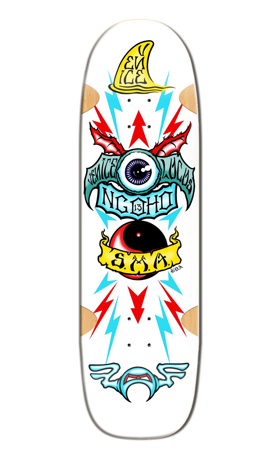 Santa Monica Airlines Series 3 Pat Ngoho 9.5" Old School Skateboard Deck 1
