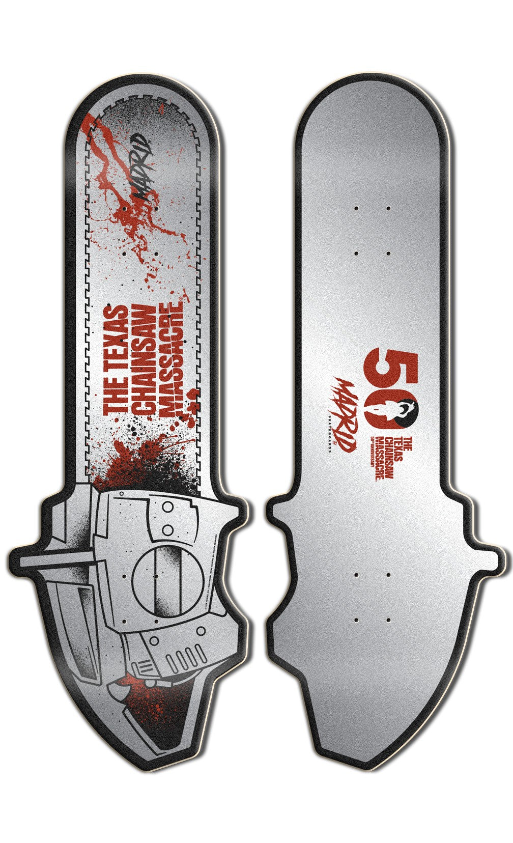 Madrid X Texas Chainsaw Massacre Limited Edition Chainsaw 11.125" Old School Skateboard Deck