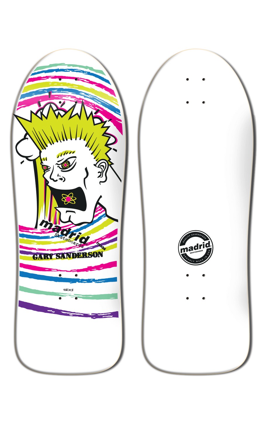 Madrid Gary Sanderson Atomic 10.625" Old School Skateboard Deck