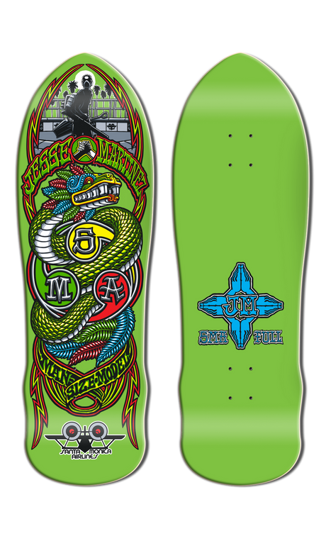 Santa Monica Airlines Jesse Martinez Snake 9.875" Old School Skateboard Deck 2