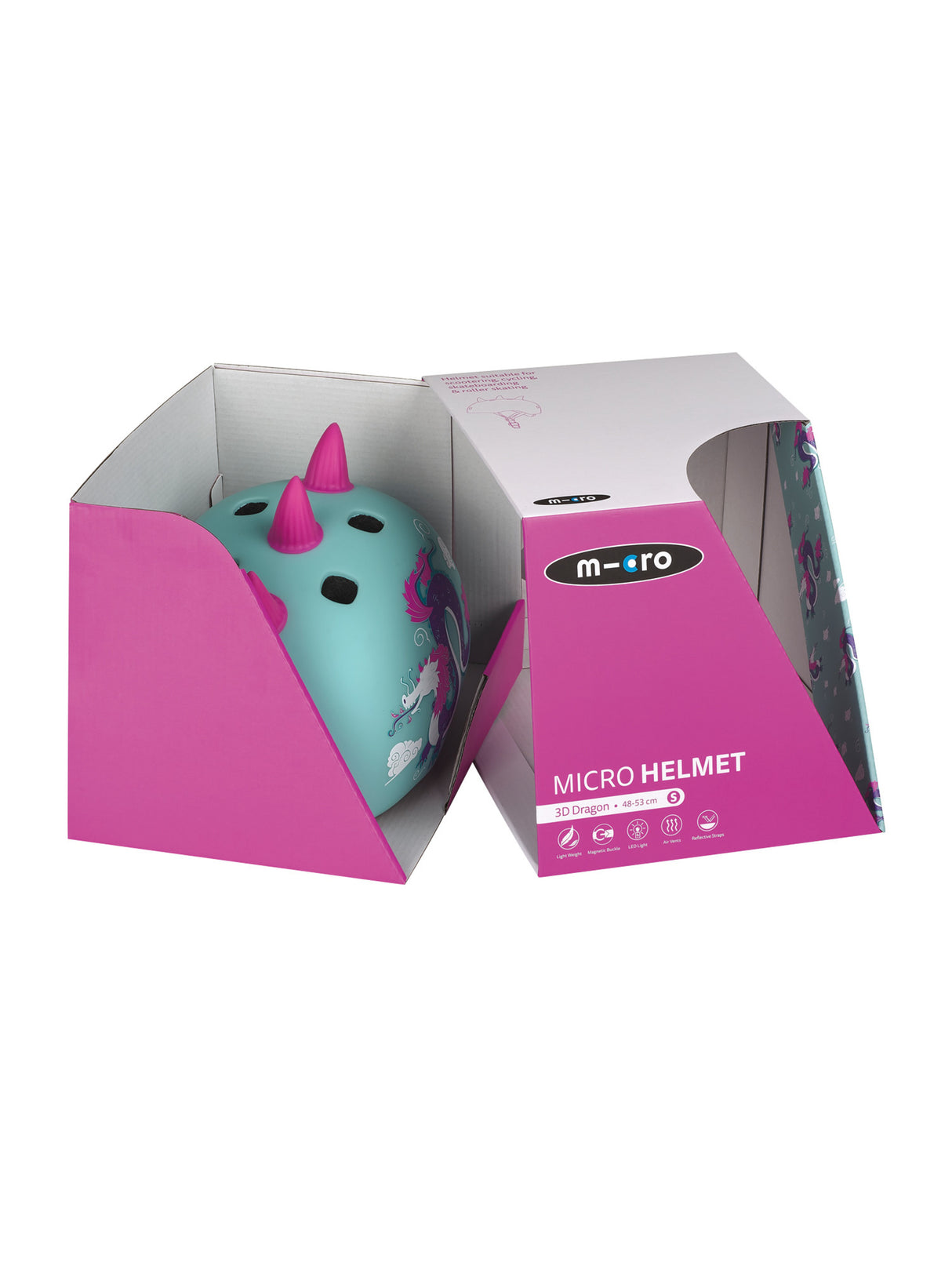 Casque Dragon 3D - Boucle Magnétique / Lumière Led Intégrée