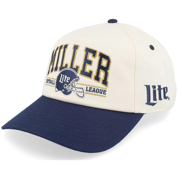 Casquette American Needle Miller Lite Roscoe Football Ivory Navy