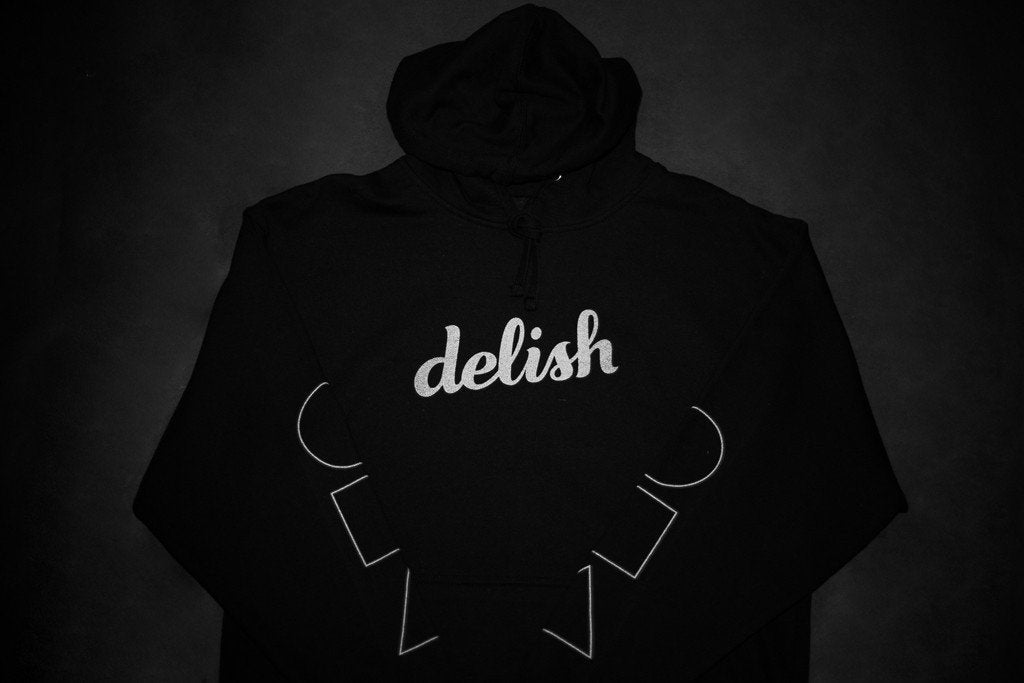 Delish 3M Reflective Og Script Hoodie