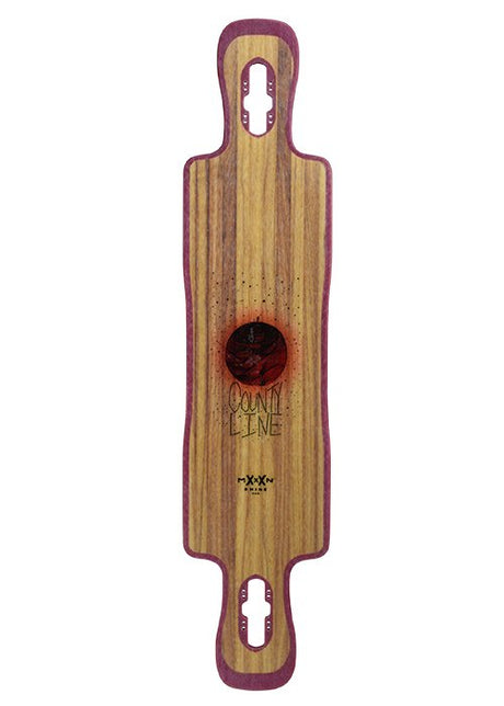 Moonshine County Line Soft Red/Natural/Blacklongboard Deck