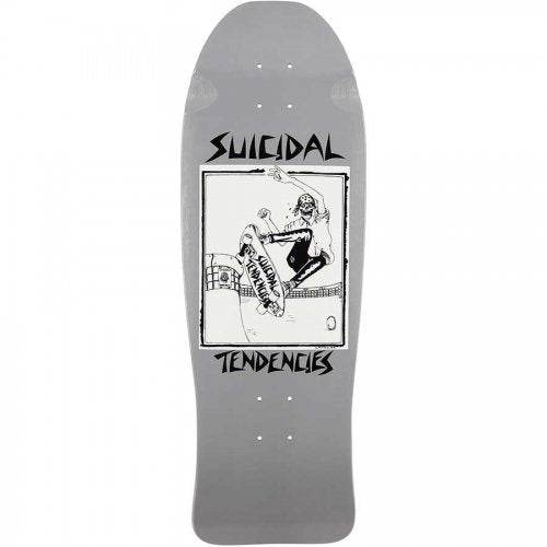 Dogtown Suicidal Skates Pool Skater Reissue 10" Grey - Old School Skateboard Deck