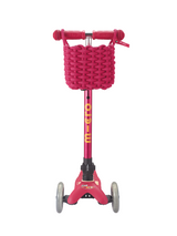 Panier Rose En Coton Pour Trottinette