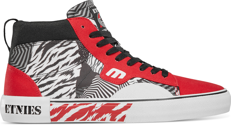 Etnies Kayson High X Rebel Sports Red White Black