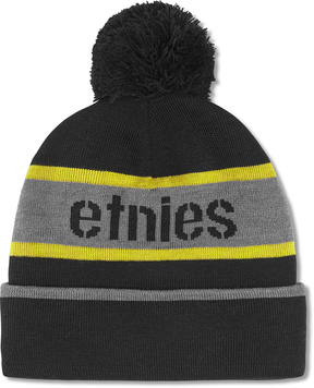 Etnies Stencil Pom Beanie Black Yellow