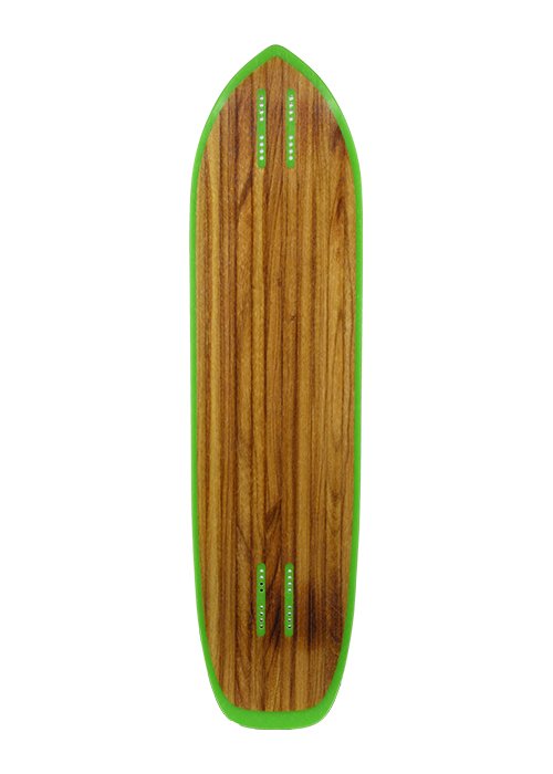 Moonshine Outlaw Black/Green - Longboard Deck