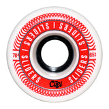 Cuei Sliders 65Mm 78A White Red Roues