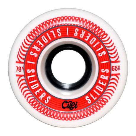 Cuei Sliders 65Mm 78A White Red Roues