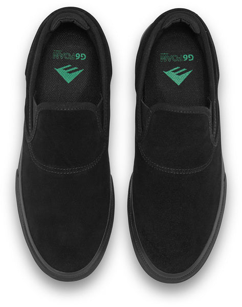 Chaussure de skate Emerica Wino G6 Slip-On Black Black Black