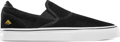 Chaussure de skate Emerica Wino G6 Slip-On Black White Gold