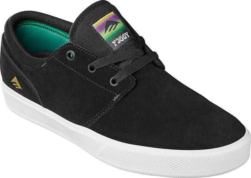 Chaussure de skate Emerica Figgy G6 Black White Gold