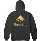 Emerica Lockup Hoodie Black Gold