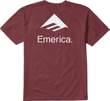 Emerica Lockup Ss Tee Burgundy