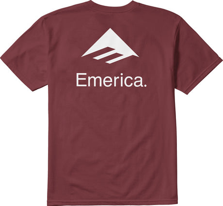 Emerica Lockup Ss Tee Burgundy