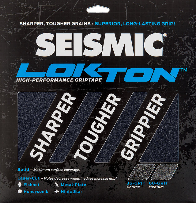 Seismic Lokton 36-Grit Griptape Sheets (3 Pack) V