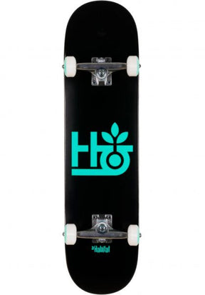 Habitat Pod 8.0" Black/Teal Skateboard Complete