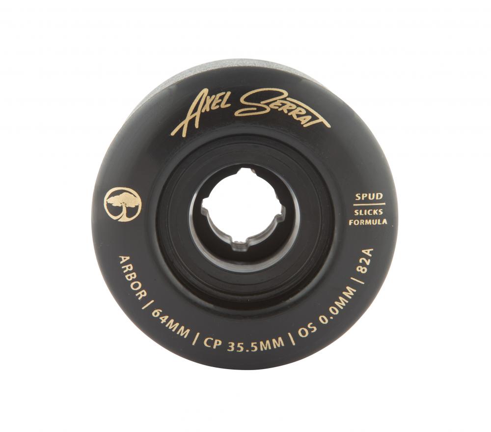 Roues de longboard Arbor 64 mm Spud Axel Serrat 82A Black