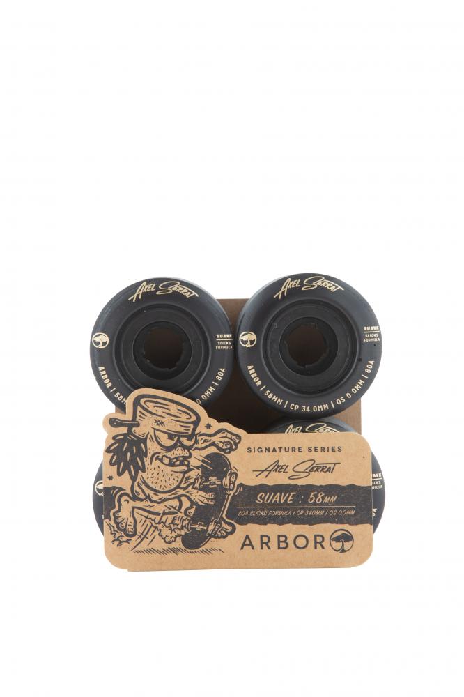 Roues de longboard Arbor 58 mm Suave Axel Serrat 80A Black