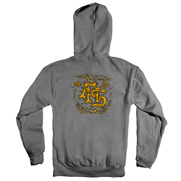 Antihero Sweat Customs Hood Heather Grey