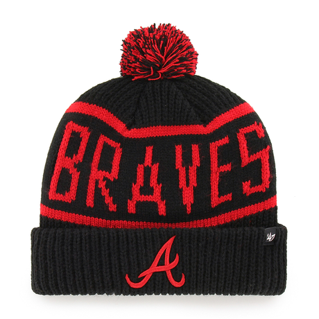 Bonnet 47 Brand MLB Atlanta Braves Calgary Cuff Knit Black