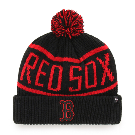 Bonnet 47 Brand MLB Boston Res Sox Calgary Cuff Knit Black