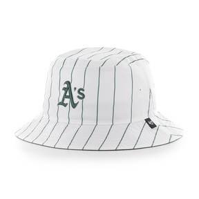 Casquette 47 Brand Bucket MLB Oakland Athletics Pinstriped Dark Green
