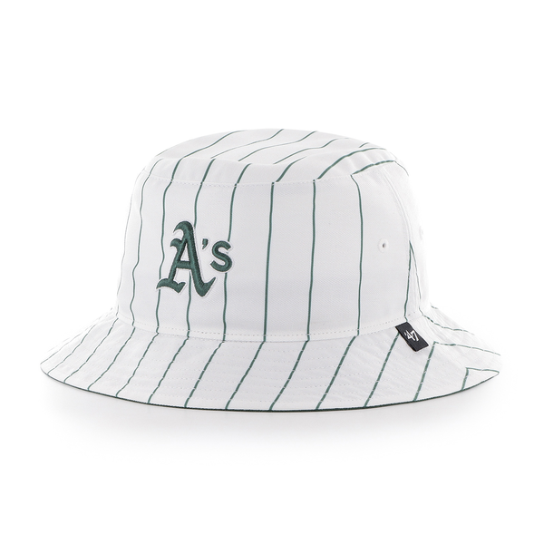 Casquette 47 Brand Bucket MLB Oakland Athletics Pinstriped Dark Green