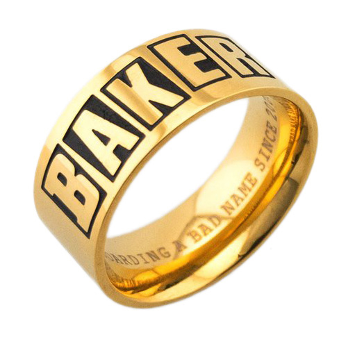 Baker Bague Brand Logo Ring Gold