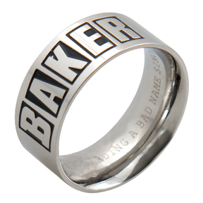 Baker Bague Brand Logo Silver