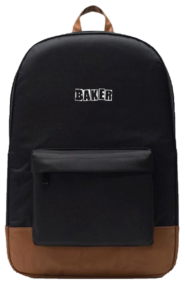 Baker Bag Brand Logo Blk Brown Backpack