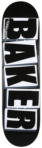 Planche de skateboard Baker Brand Logo Blk Wht 8"
