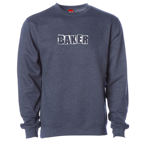 Baker Sweat Brand Logo Navy Hthr Crew