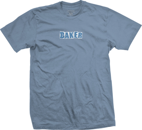Baker T-Shirt Brand Logo Slate Blue