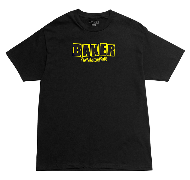 Baker T-Shirt Brand Logo Blk Ylw